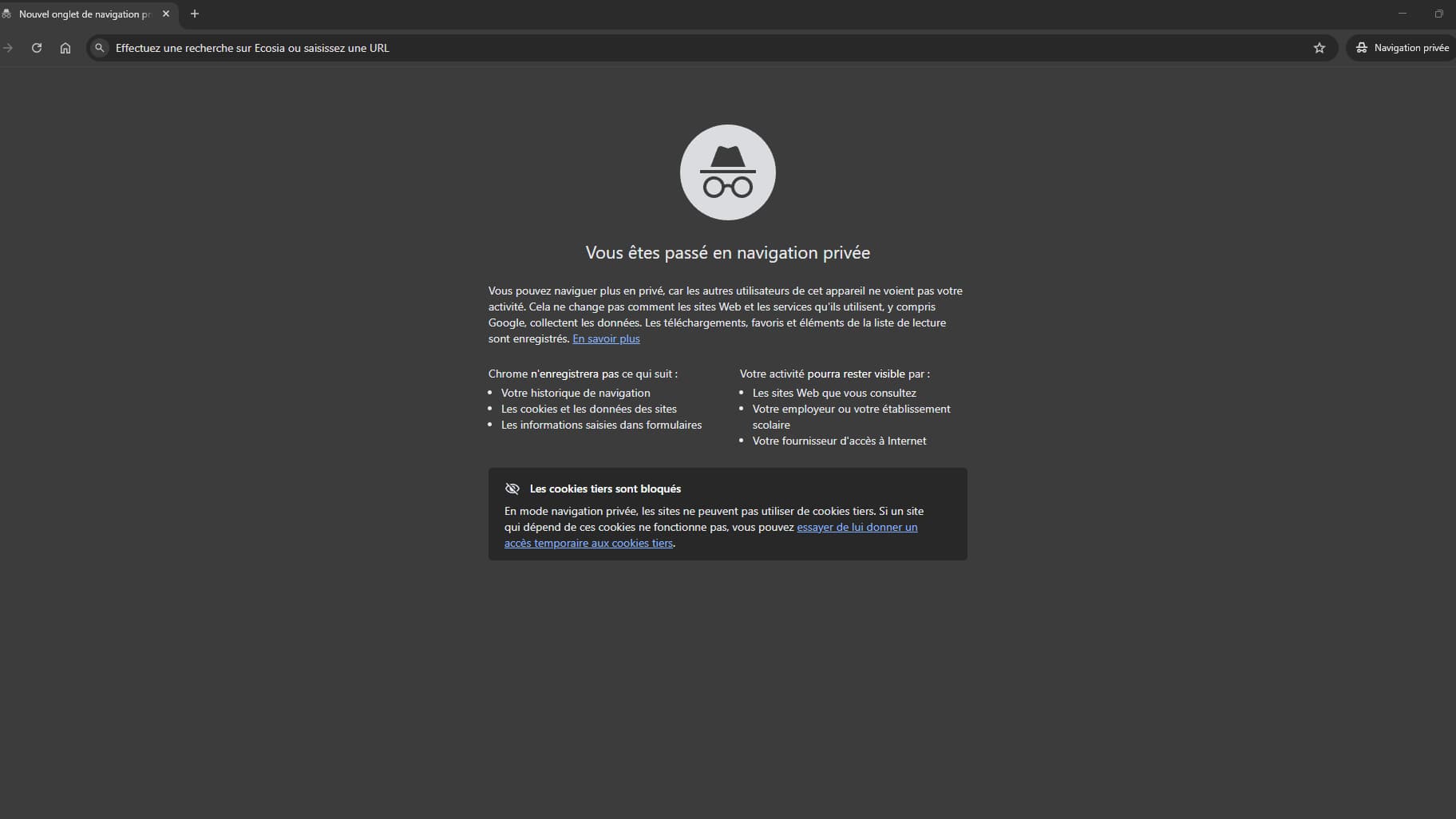 EN NAVIGATION PRIVÉE, GOOGLE CHROME VA DEVENIR MOINS INTRUSIF (MAIS VOUS SEREZ TOUJOURS UN PEU SUIVIS)