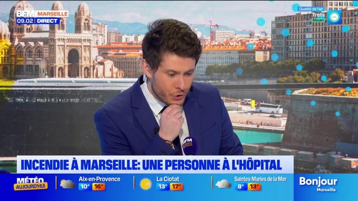 Incendie à Marseille : une personne à l'hôpital