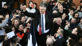 Jean Lassalle, candidat à la présidentielle du mouvement Résistons! en campagne à Toulouse, le 4 avril 2022  