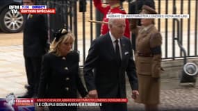 Funérailles d'Elizabeth II: le couple Biden arrive à l'abbaye de Westminster