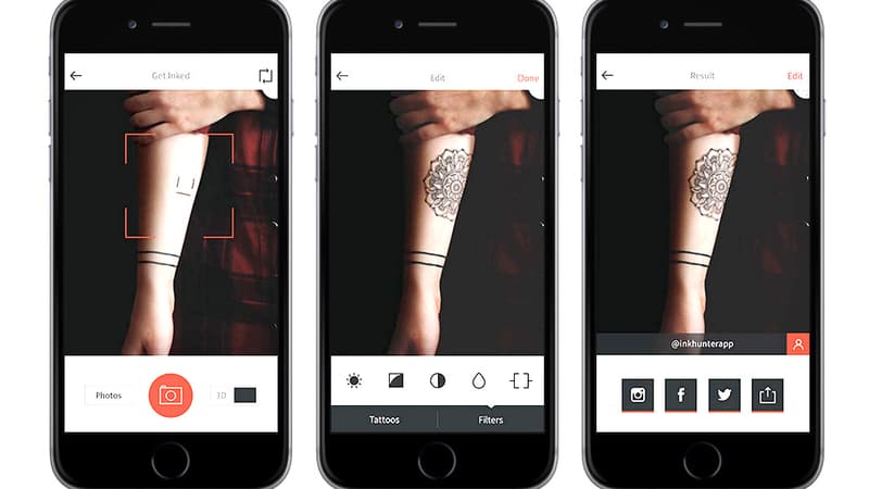 L'application permet "d"essayer" un tatouage avant de craquer définitivement. 