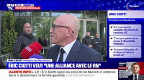 "Je suis parfaitement clair avec mes convictions", assure Éric Ciotti après avoir annoncé vouloir "une alliance avec le RN"