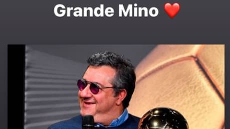 Marco Verratti rend hommage à son agent Mino Raiola sur Instagram. 