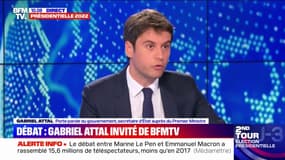 Débat de l'entre-deux-tours: selon Gabriel Attal, les responsables du RN "ne sont pas très à l'aise pour commenter le fond"