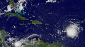 Image satellite fournie par la NASA
en date du 26 août 2015 de la tempête Erika (d) qui menace désormais Porto Rico, Haïti et la République dominicaine