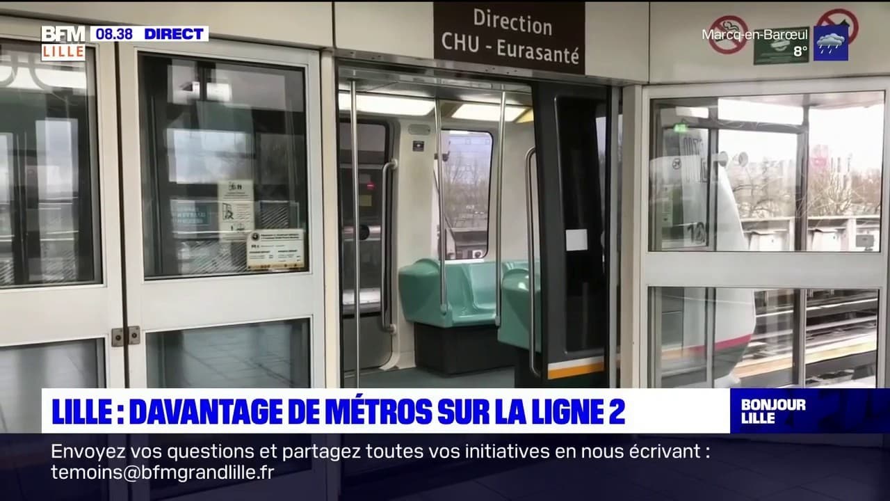 Lille davantage de métros sur la ligne 2 aux heures de pointe à partir