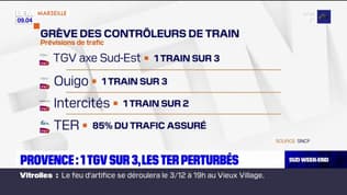 Trafic ferroviaire en Provence: 1 TGV sur 3, les TER ¨perturbés