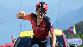 Michal KWIATKOWSKI s'impose lors de la 13e étape du Tour de France, le 14 juillet 2023.