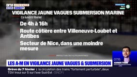 Alpes-Maritimes: vigilance jaune vagues submersion marine