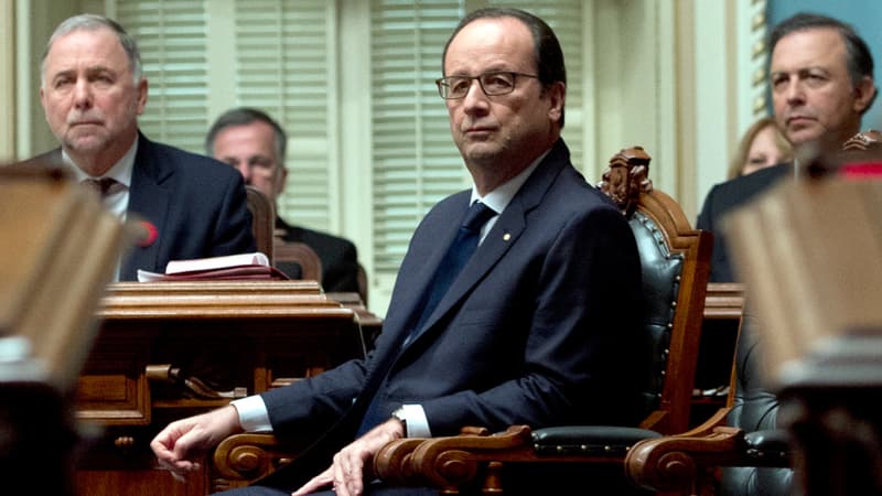 François Hollande à l'Assemblée nationale du Québec, le 4 novembre 2014.