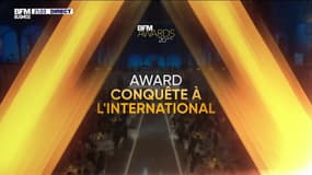 [CONTENU PARTENAIRE] Lauréat du prix de la conquête à l'international : Marie Guillemot, présidente du directoire de KPMG France, remet le prix à Régis Schultz, PDG de JD Sports