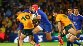 Gabin Villière lors de Australie-France en 2021