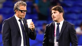 Fabien Galthié avec Antoine Dupont en octobre 2023