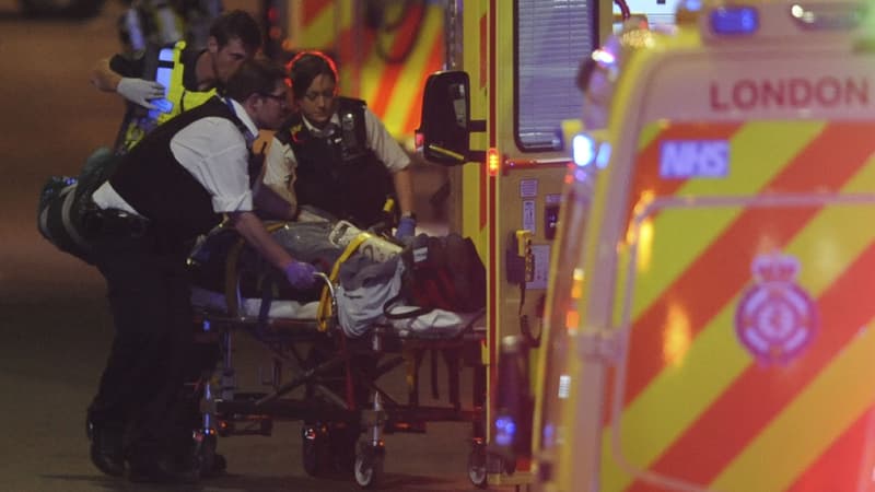 Les ambulances lors des attaques de Londres, le 3 juin 2017.