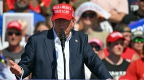 Donald Trump lors d'un meeting de campagne en Virginie, le 28 juin 2024.