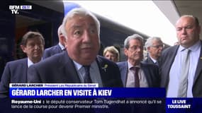 Gérard Larcher s'est rendu à Kiev pour dire son "admiration au peuple ukrainien"