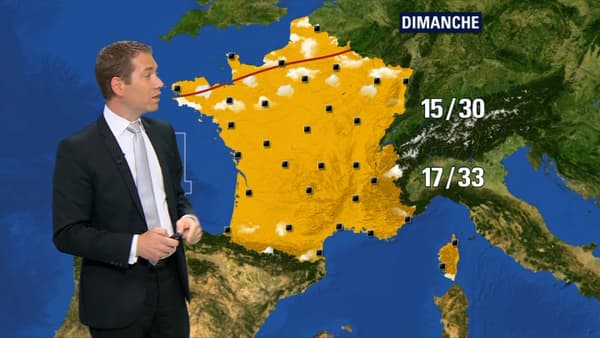 La météo de dimanche. La météo de dimanche.