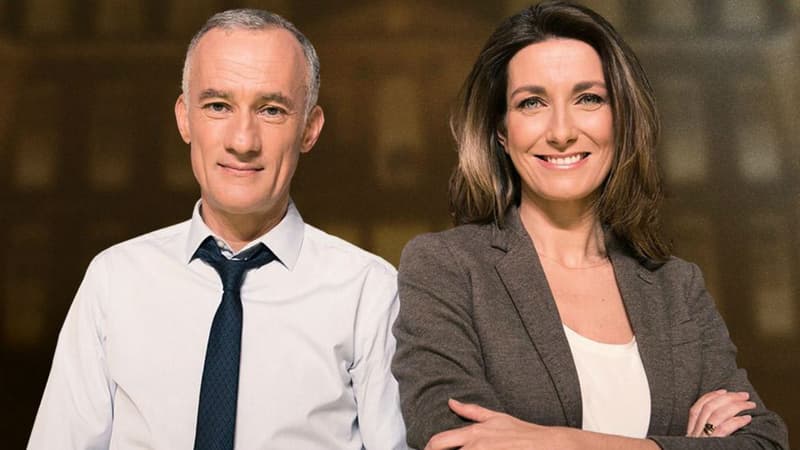Gilles Bouleau et Anne-Claire Coudray, présentateurs des JT de TF1