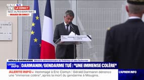 Hommage à Éric Comyn: "Dans sa vie de gendarme, il a sauvé des milliers de vies", déclare Gérald Darmanin