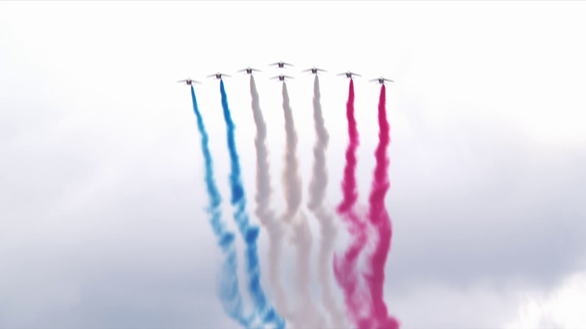 La patrouille de France dans le ciel de Paris, le 14 juillet 2025. La patrouille de France dans le ciel de Paris, le 14 juillet 2025.