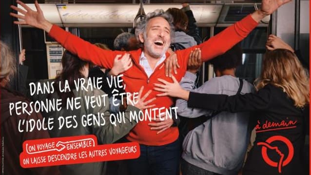 Campagne contre les incivilités de la RATP.