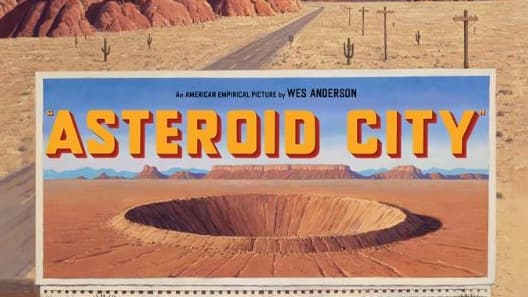Un détail de l'affiche d'Asteroid City