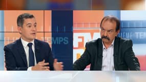 Gérald Darmanin et Philippe Martinez. 