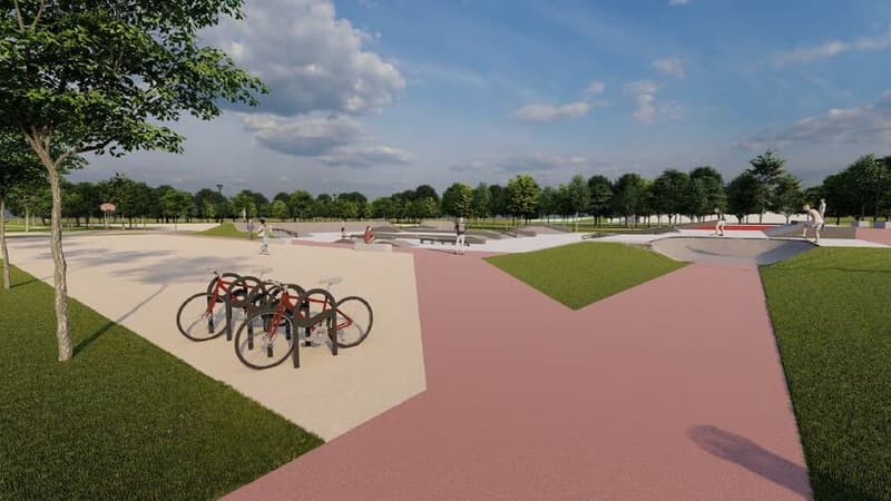 Une projection numérique du skatepark Créac’h Gwen à Quimper (Finistère).
