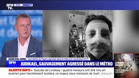 Violences: "Je suis passé à un ou deux coups de pied dans la tête du cimetière", le témoignage de Judikael Hirel, agressé dans le métro parisien