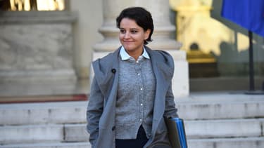 Najat Vallaud-Belkacem, alors ministre de l'Education, le 14 décembre 2016 à l'Elysée à Paris.
