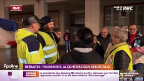 Retraites: timidement, la contestation débute déjà
