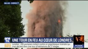 Un incendie ravage une tour d'habitation de Londres
