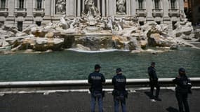 L'eau de la fontaine de Trevi a été colorée par un liquide à base végétale.