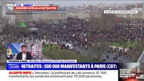 Manifestations contre la réforme des retraites: "C'est une vraie réussite", affirme Thomas Cavel, secrétaire général de la CFDT des Cheminots