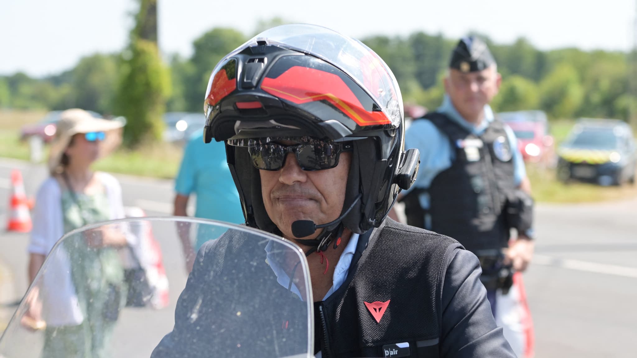 Paul Belmondo à Douchy pour les obsèques d'Alain Delon, le 24 août 2024.
