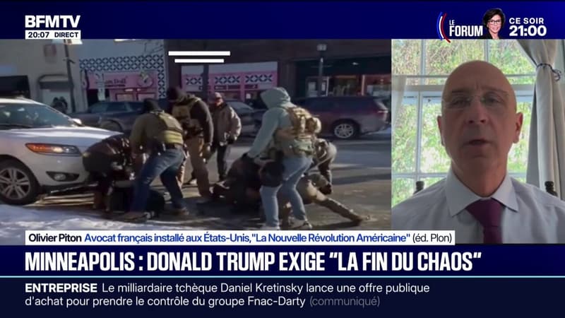 Homme abattu à Minneapolis: "Donald Trump s'est rendu compte qu'il y avait une défiance vis-à-vis des enquêtes fédérales", explique Olivier Piton, avocat français installé aux États-Unis