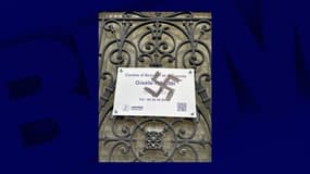 Une croix gammée taguée au centre d'accueil et d'écoute Gisèle Halimi à Bordeaux (Gironde).