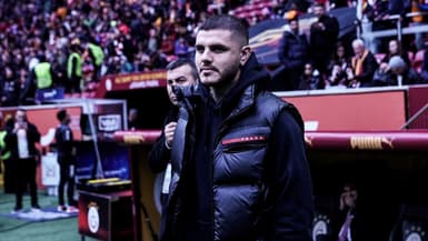 Mauro Icardi assiste au match entre Galatasaray et Samsunspor (3-2), le 10 novembre 2024