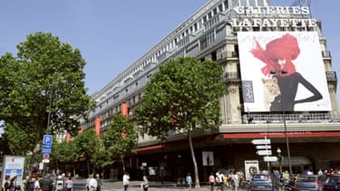 Les Galeries Lafayette, boulevard Haussmann à Paris