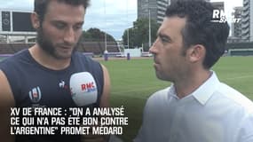 XV de France : "On a analysé ce qui n'avait pas été bon contre l'Argentine" promet Médard