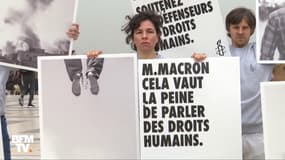 Ben Salmane à Paris: Amnesty manifeste contre les ventes d'armes françaises à Ryad soupçonnées d'être utilisées au Yémen