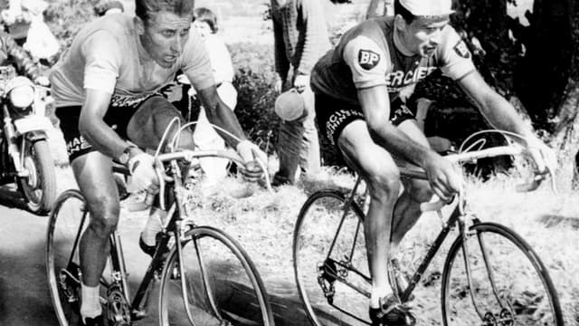 Anquetil, ici lors du Tour 1964 avec Poulidor.