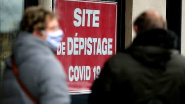 Un site de depistage du Covid à Charleville-Mezières,
le 14 décembre 2020