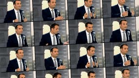 Florian Philippot sur le plateau de BFMTV-RMC le 9 septembre 2014.