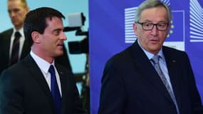 Manuel Valls, Premier ministre et Jean-Claude Juncker, président de la Commission européenne à la Commission européenne le 18 mars 2015 