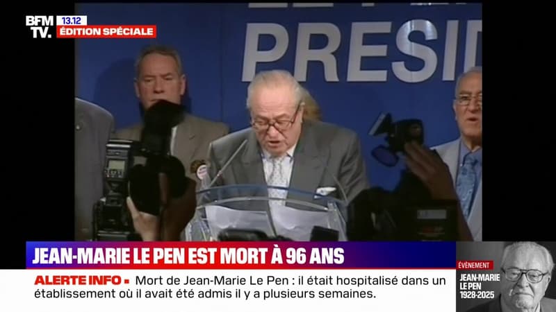 Jean-Marie Le Pen, fondateur du Front national, est mort à l'âge de 96 ans