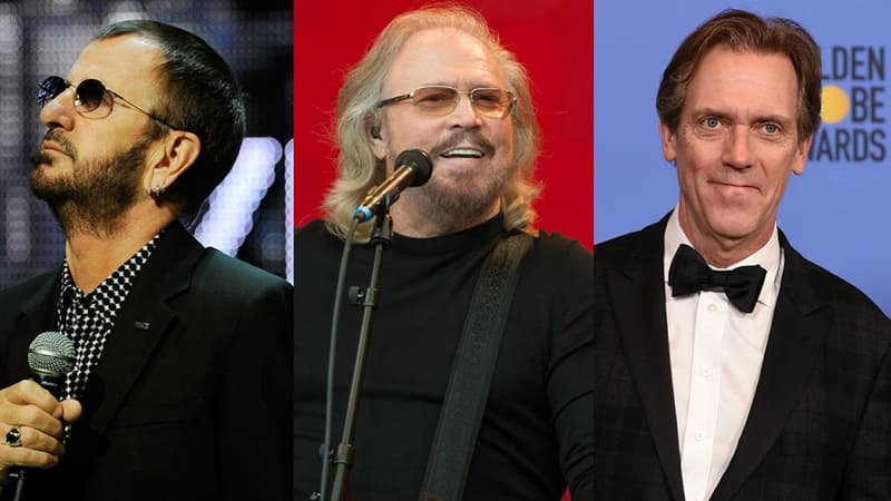 Ringo Starr, Barry Gibb et Hugh Laurie ont été distingués par la reine vendredi 29 décembre 2017.