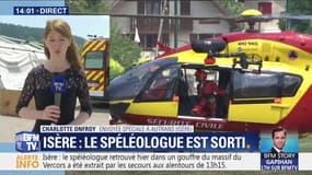 Le spéléologue disparu dans un gouffre en Isère a été extrait par les secours 