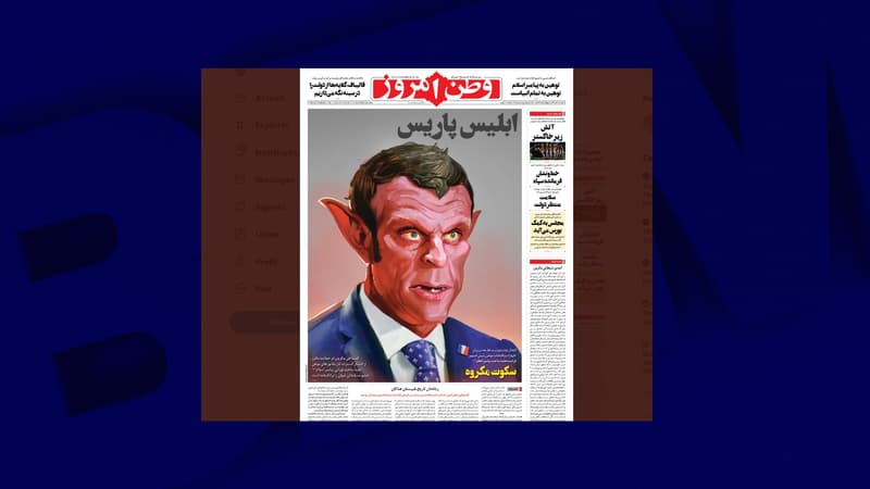 Emmanuel Macron caricaturé en Une de Vatane Emrouz.