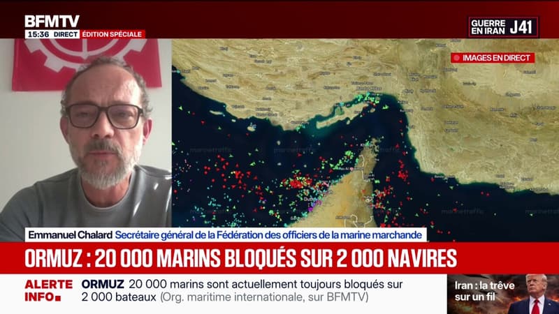 Marins bloqués dans le détroit d'Ormuz: "C'est extrêmement anxiogène pour nos équipages", confie le secrétaire général de la Fédération des officiers de la marine marchande
